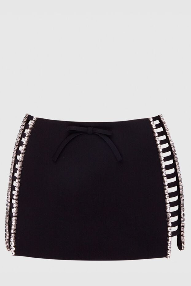 Area fitted black skirt with open sides and crystal decor 168270 - photo 1