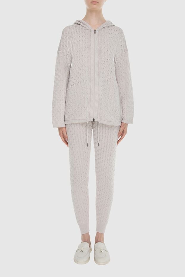 Panicale women's cotton tracksuit with textured knit and zipper 168284 - photo 2