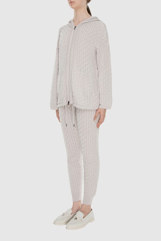 Panicale women's cotton tracksuit with textured knit and zipper 168284 - photo 3