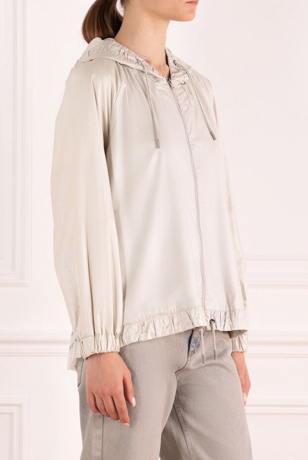 Panicale white cotton windbreaker for women 168289 - photo 3