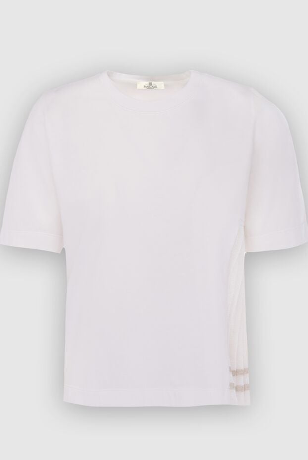 Panicale women's cotton blouse with pleats white 168292 - photo 1