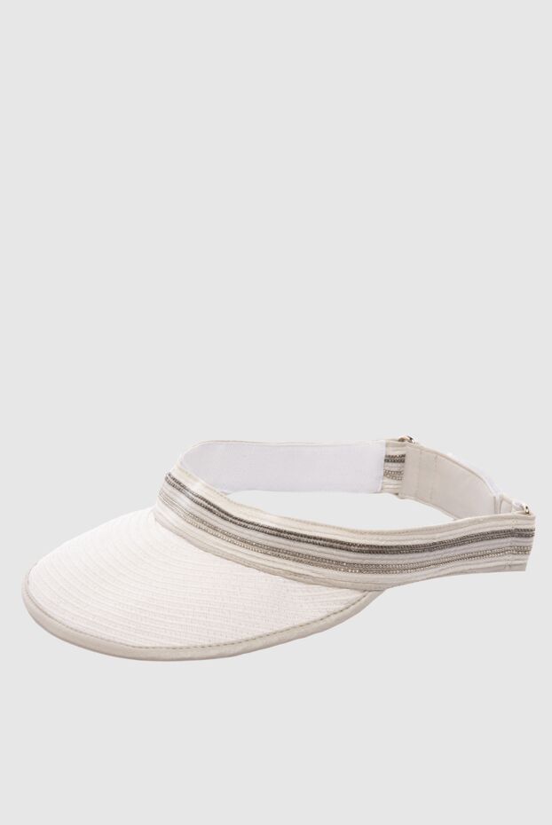Panicale women's white cotton visor cap 168296 - photo 3