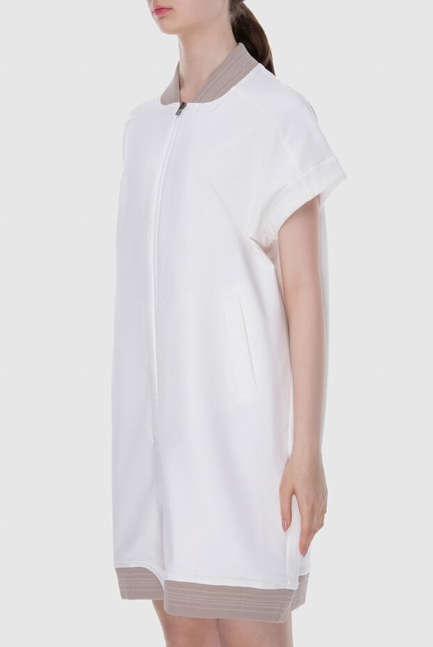 Panicale white zip-up dress with contrast inserts women's 168297 - photo 3