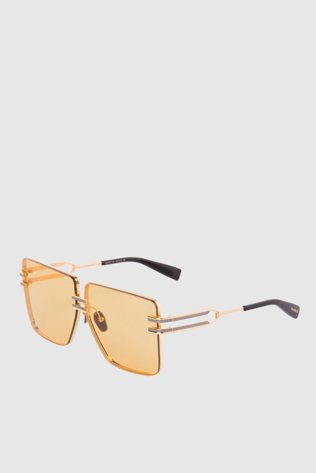 Balmain women's yellow square large glasses 168303 - photo 3