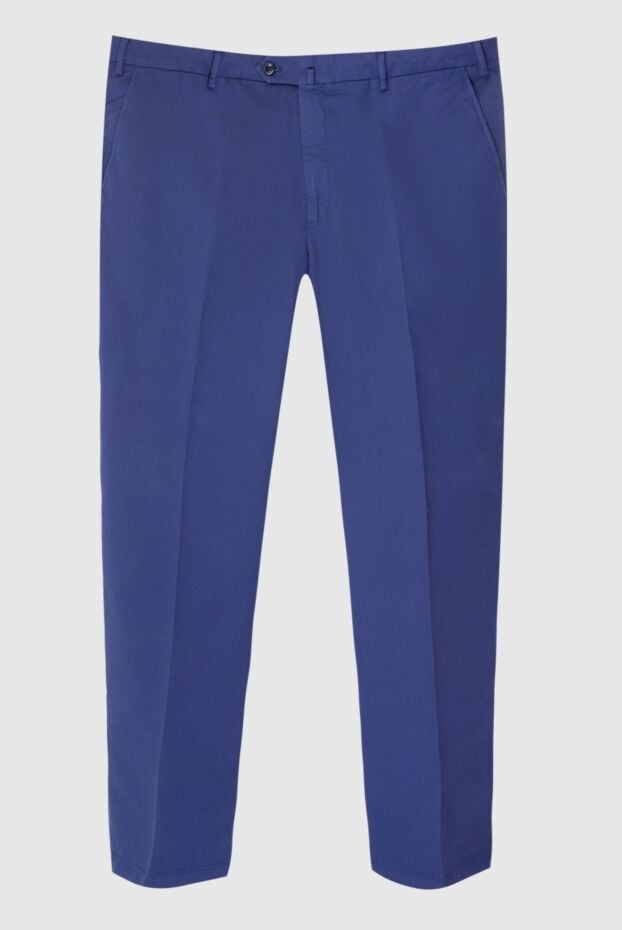 Loro Piana men's trousers in rich blue color made of natural cotton 168319 - photo 1