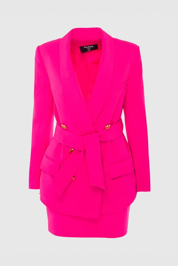 Balmain woman women's pink viscose skirt suit buy with prices and photos 168351 - photo 1