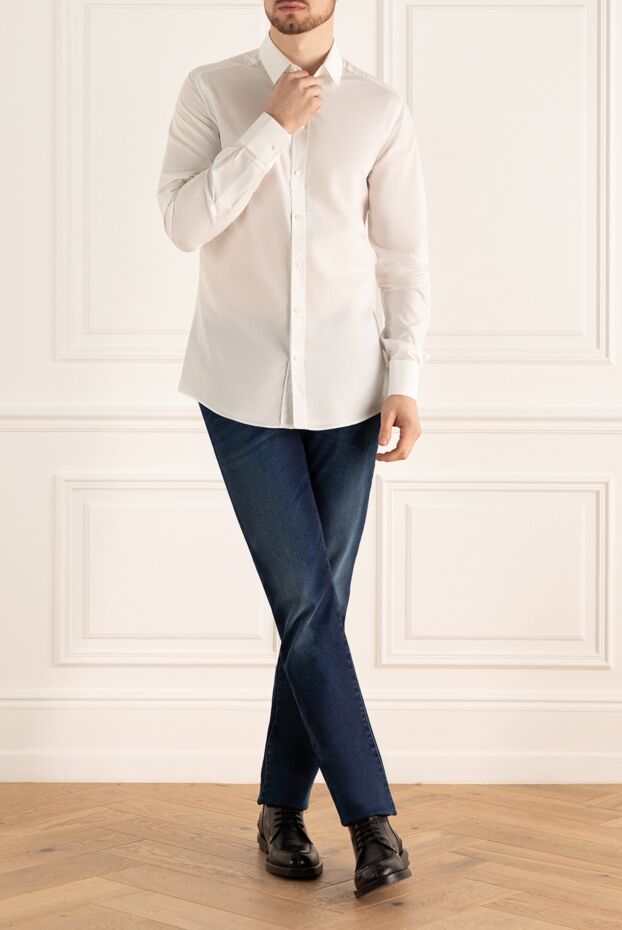 Dolce & Gabbana чоловічі рубашка з бавовни біла чоловіча купити фото з цінами 168385 - фото 2