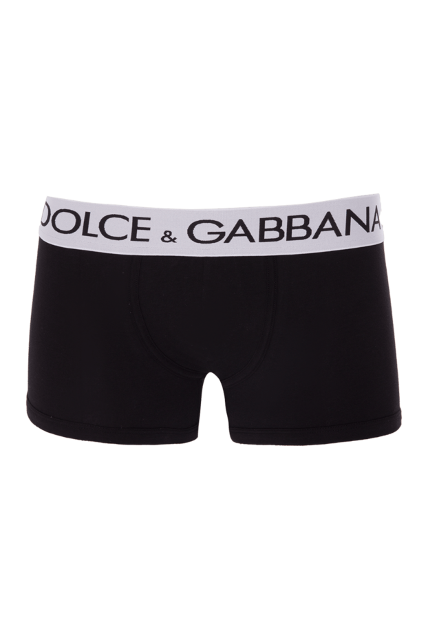 Dolce & Gabbana soft cotton boxer shorts in black with a contrast waistband 168394 - photo 1