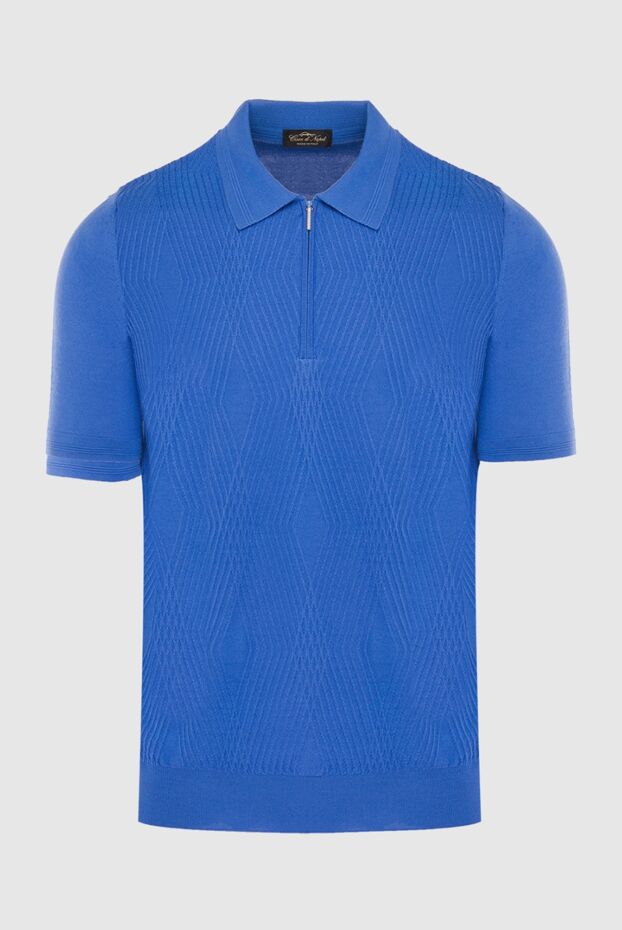 Cesare di Napoli man cotton and silk polo blue for men buy with prices and photos 168416 - photo 1