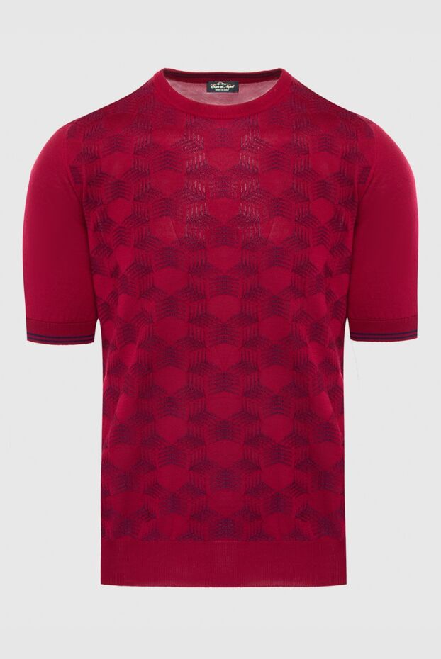 Cesare di Napoli burgundy silk jumper with a contrasting fantasy pattern (markdown) 195679 - photo 1