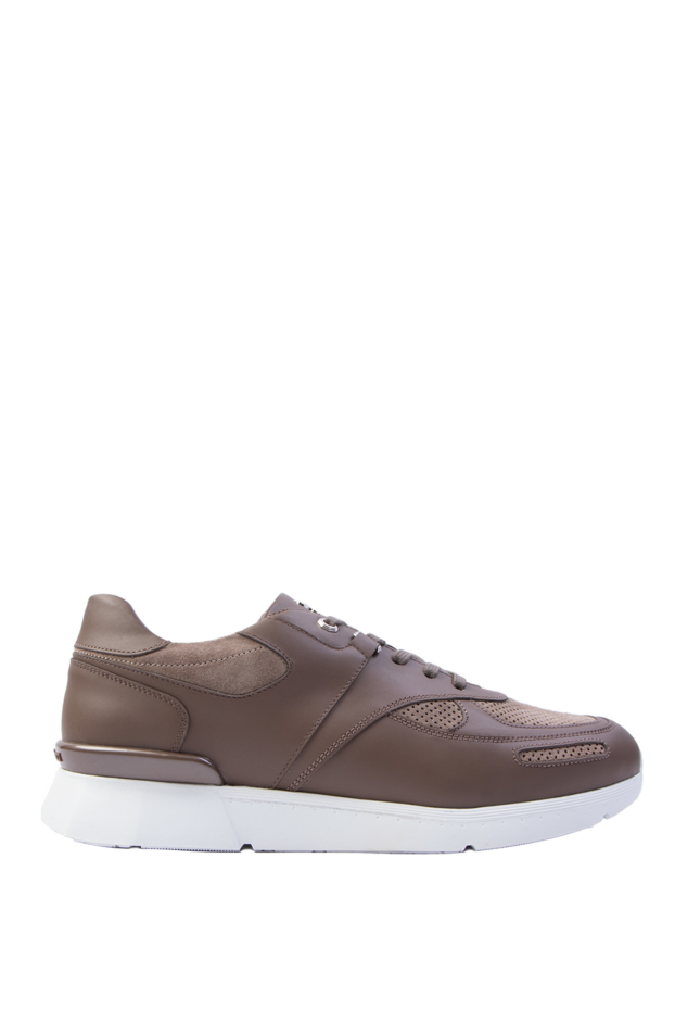 Stefano Ricci brown leather snickers for men 168444 - photo 1