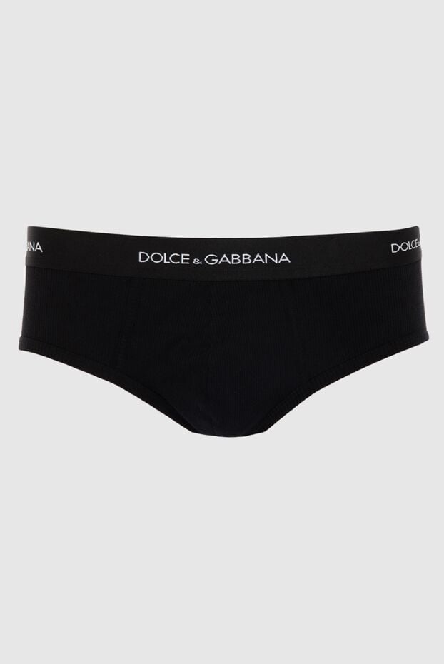 Dolce & Gabbana чоловічі чорні труси брифи з бавовни 168477 - фото 1