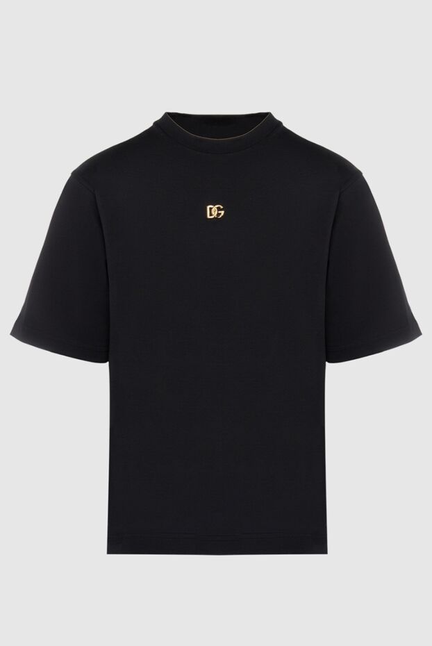 Dolce & Gabbana мужские футболка из хлопка черная мужская купить с ценами и фото 168479 - фото 1