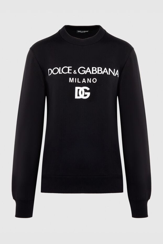 Dolce & Gabbana men's black cotton sweatshirt with print 168485 - photo 1
