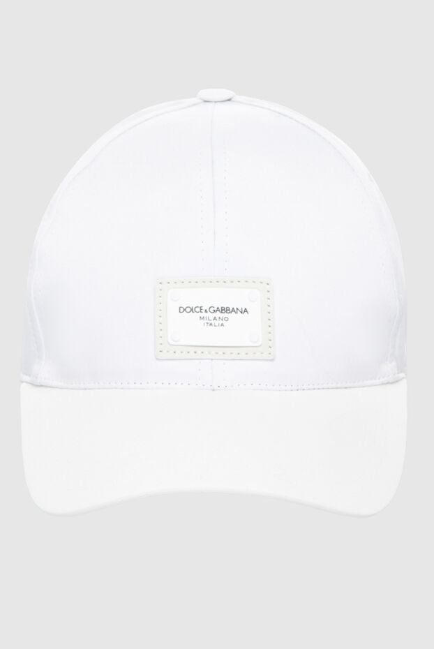 Dolce & Gabbana white cap decorated with logo patch for men 168494 - photo 1