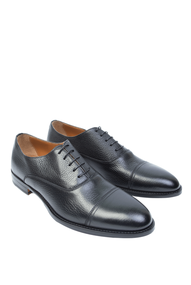 Doucal`s men's shoes made of genuine textured leather with a cap-toe seam 168504 - photo 3