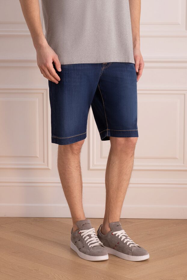 Jacob Cohen blue men's cotton denim shorts for summer 168533 - photo 3
