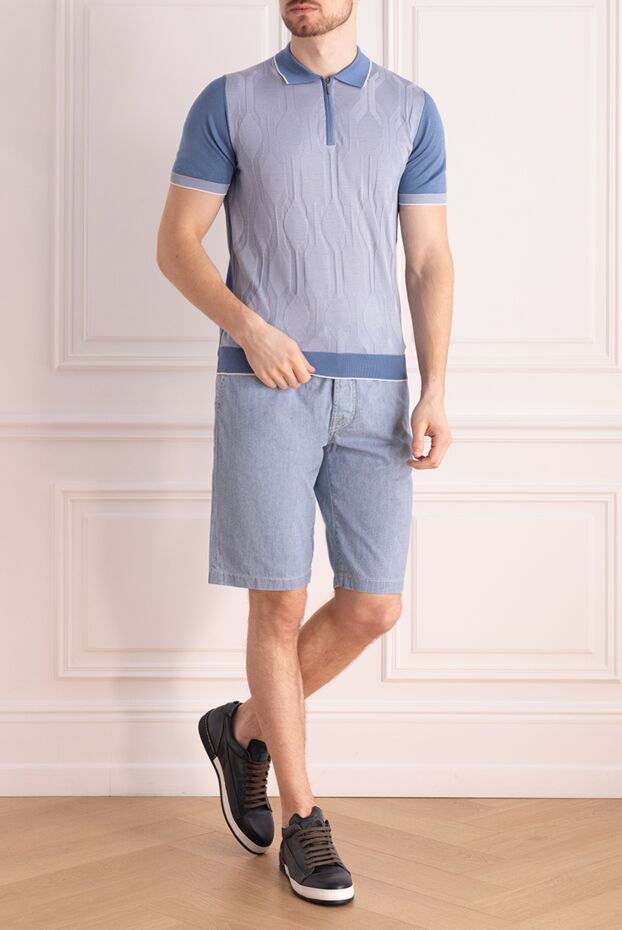 Jacob Cohen man blue cotton shorts for men buy with prices and photos 168535 - photo 2