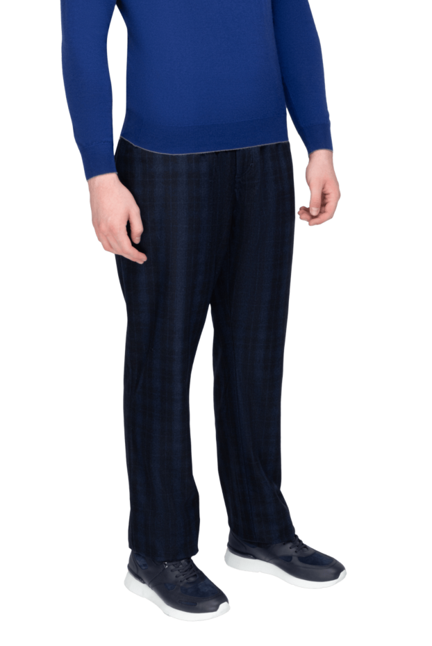 Zilli blue wool and cashmere jeans for men 168563 - photo 3