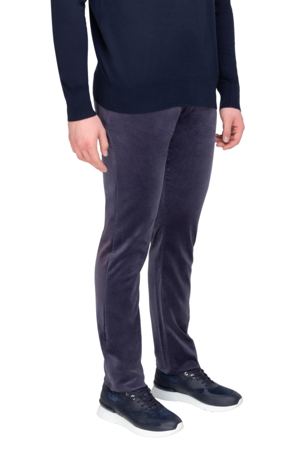 Zilli men's purple cotton jeans 168568 - photo 3