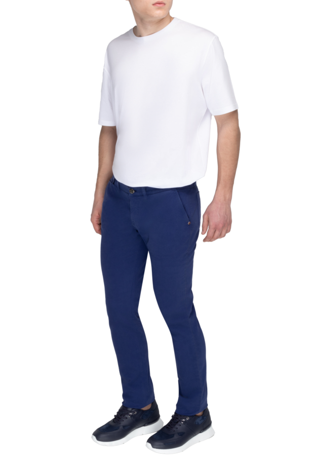 Zilli men's tapered chinos in a bright cornflower blue shade 168584 - photo 2