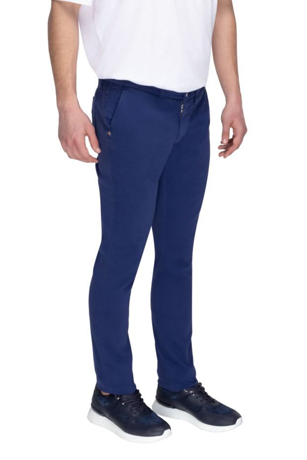Zilli men's tapered chinos in a bright cornflower blue shade 168584 - photo 3