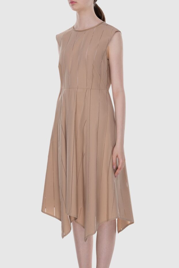 Peserico beige dress with an asymmetric hem women's 168628 - photo 3