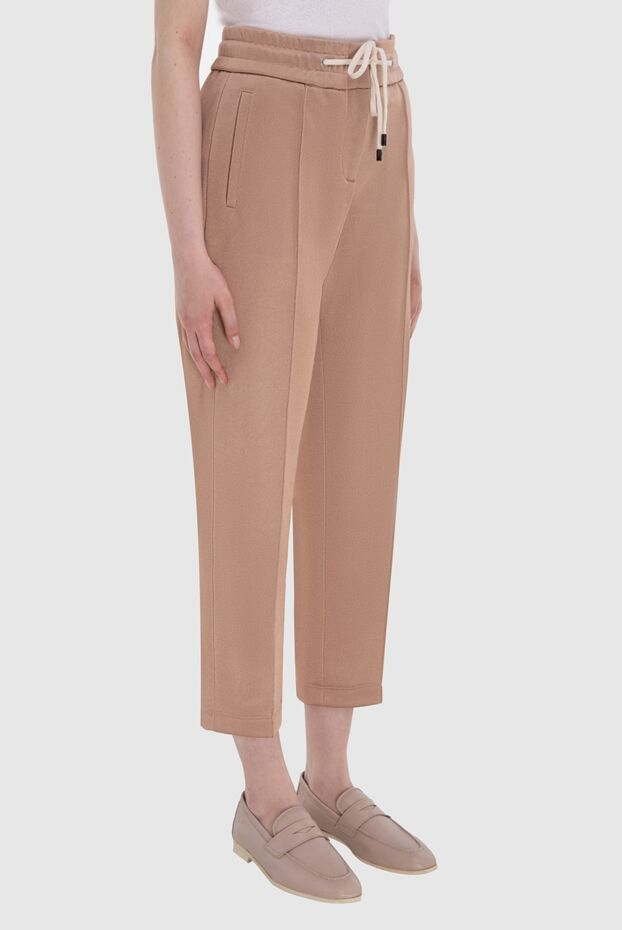 Peserico beige cotton and polyester pants for women 168636 - photo 3