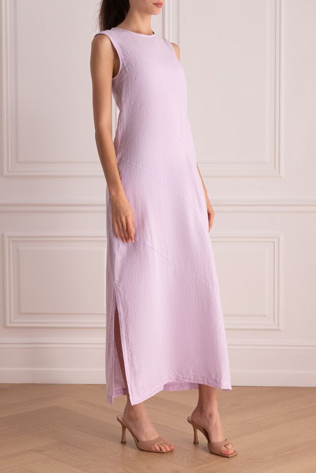 Peserico light purple linen dress women's 168651 - photo 3