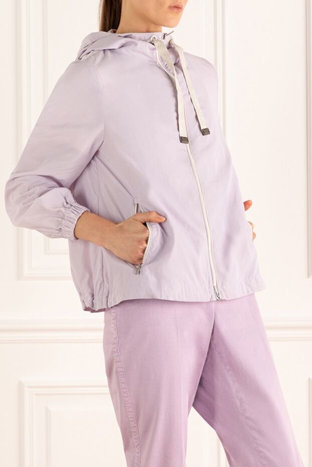 Peserico women's windbreaker made of polyamide purple 168657 - photo 3