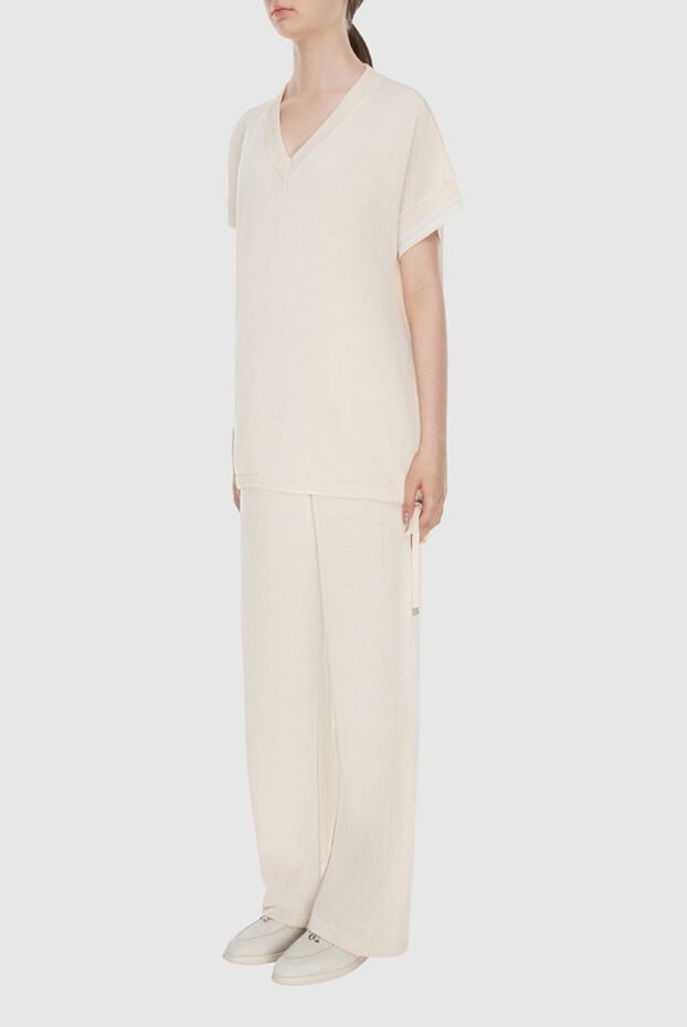 Peserico walking suit made of linen and cotton beige for women 168667 - photo 3