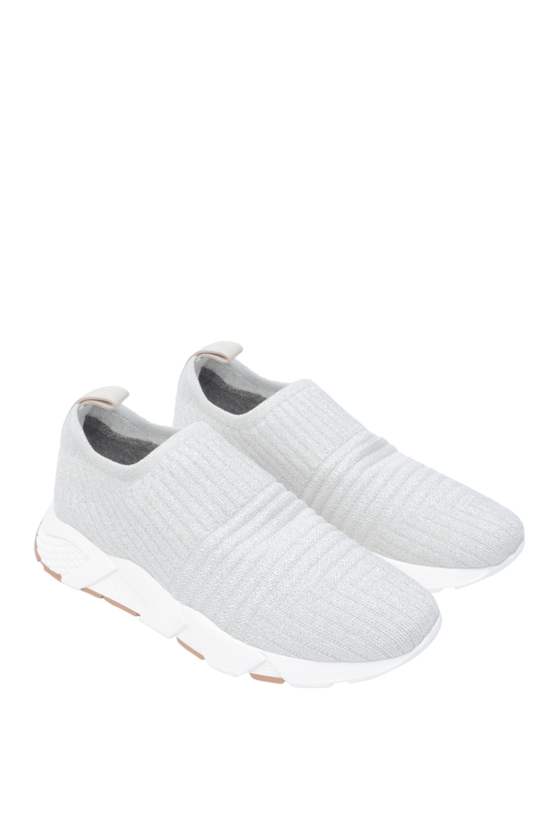 Peserico women's sneakers with a textile surface in gray 168679 - photo 3