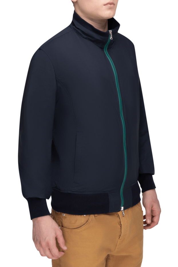 Barba Napoli blue wool and polyester jacket for men 168708 - photo 3