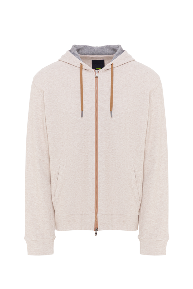 Barba Napoli beige cotton and polyamide hoodie 168715 - photo 1