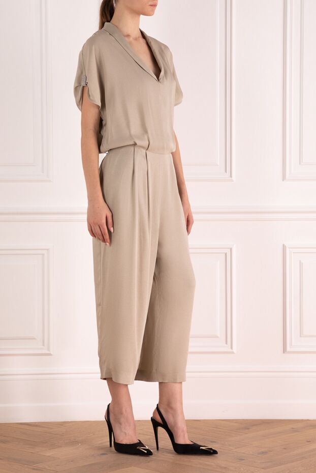 Fabiana Filippi beige viscose jumpsuit for women 168740 - photo 3