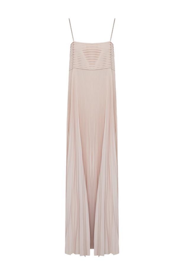 Fabiana Filippi beige maxi dress with pleats and wide satin straps 168748 - photo 1