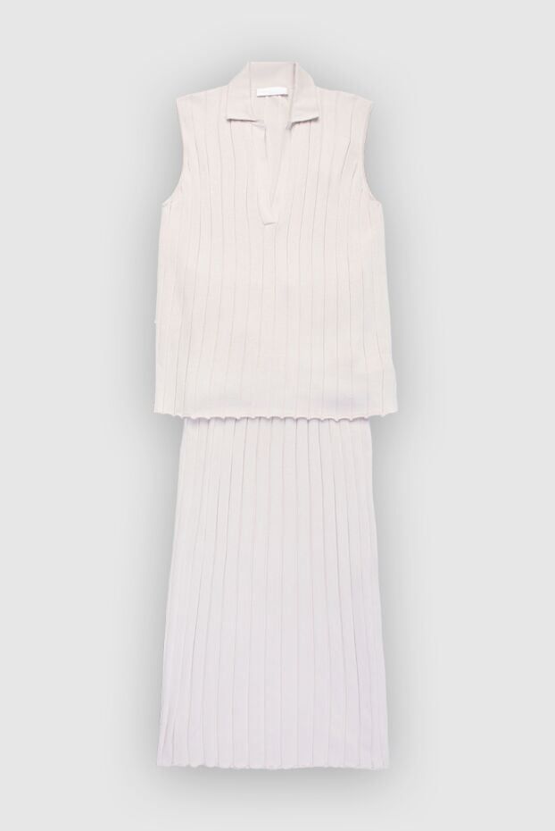 Fabiana Filippi elegant knitted women's suit in a milky shade with a pleated texture (markdown) 195619 - photo 1