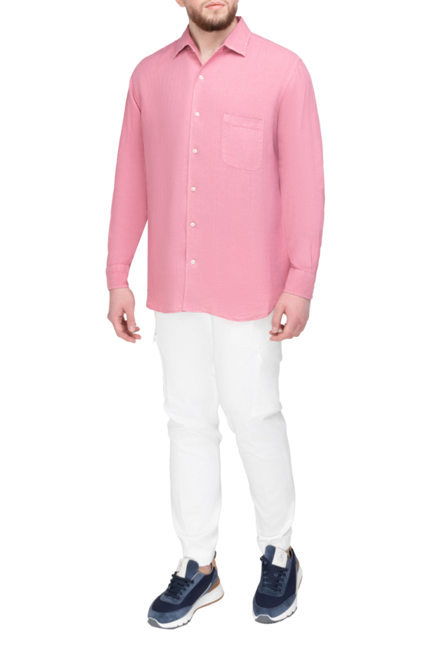 Loro Piana linen shirt pink for men 168771 - photo 2
