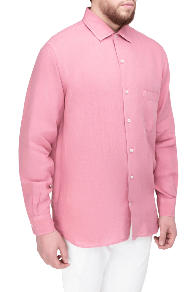 Loro Piana linen shirt pink for men 168771 - photo 3
