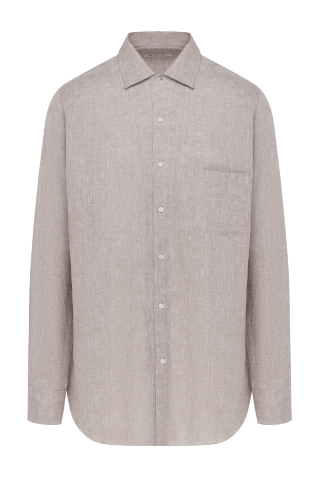Loro Piana beige linen shirt for men 168772 - photo 1