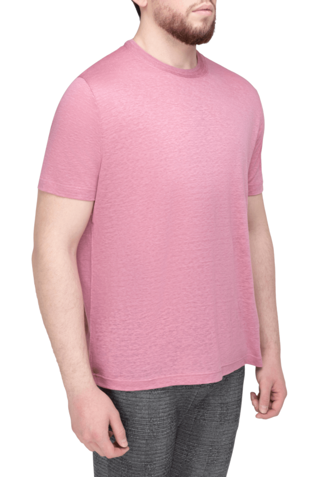 Loro Piana pink linen t-shirt for men 168787 - photo 3
