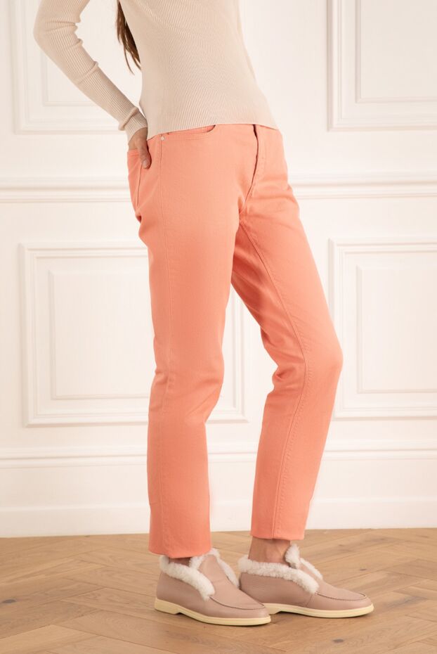 Loro Piana coral cotton high waist straight jeans 168808 - photo 3