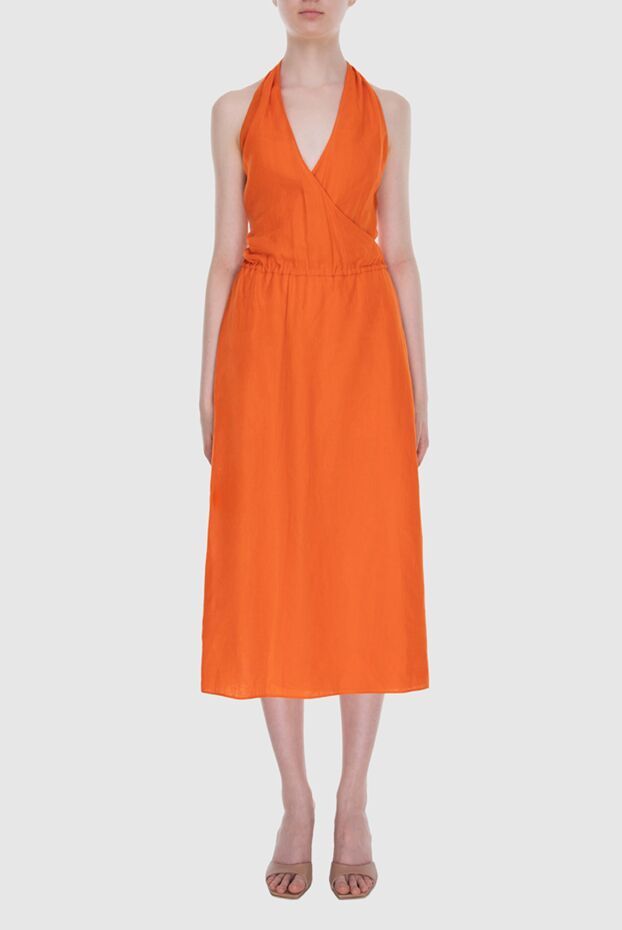 Loro Piana woman orange linen dress for women buy with prices and photos 168810 - photo 2