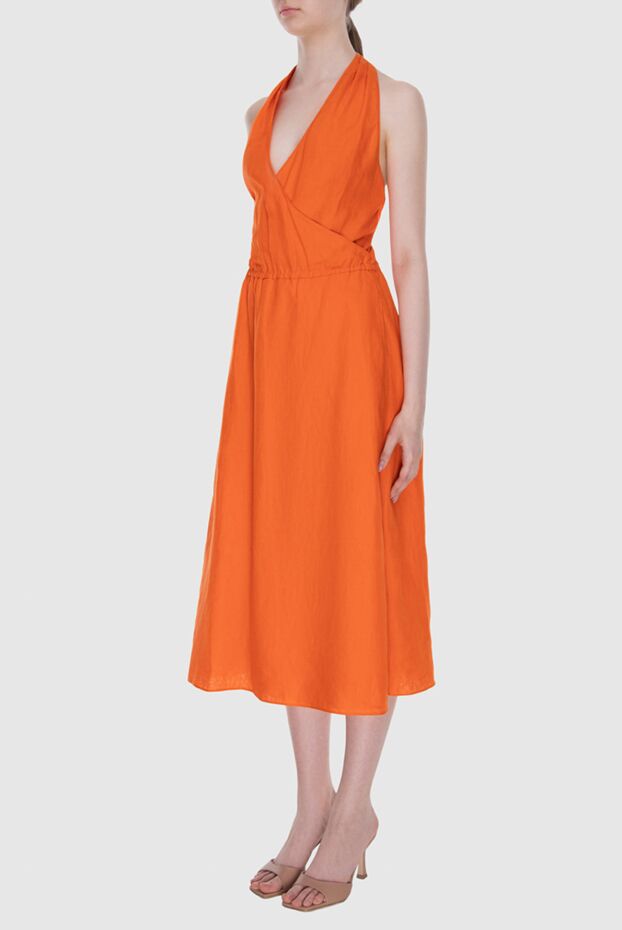 Loro Piana orange linen dress for women 168810 - photo 3