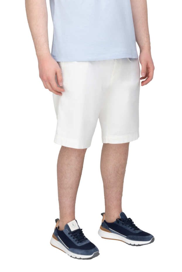 Loro Piana white linen and cotton shorts for men 168818 - photo 3