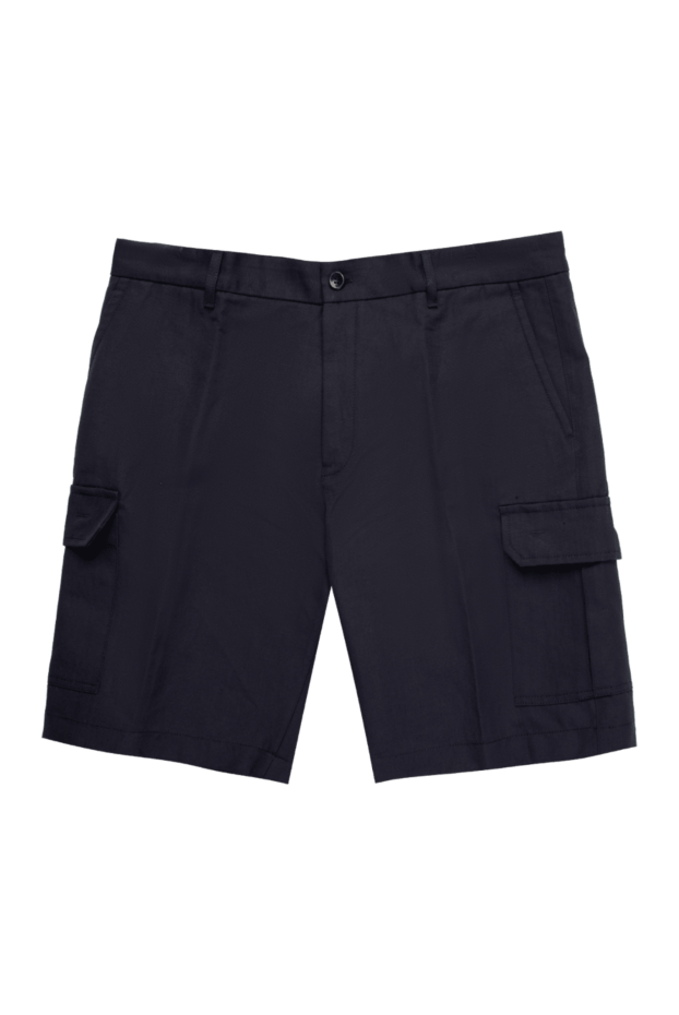 Loro Piana men's navy blue cotton linen cargo shorts (markdown) 195456 - photo 1
