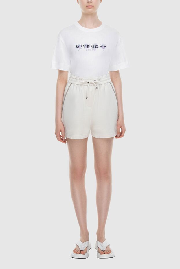 White cotton shorts for women - photo 2