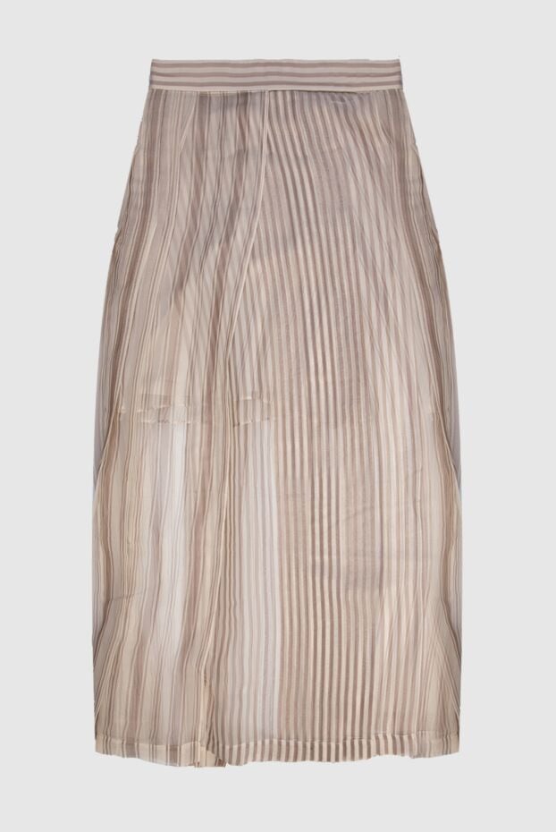 Beige silk skirt for women - photo 1