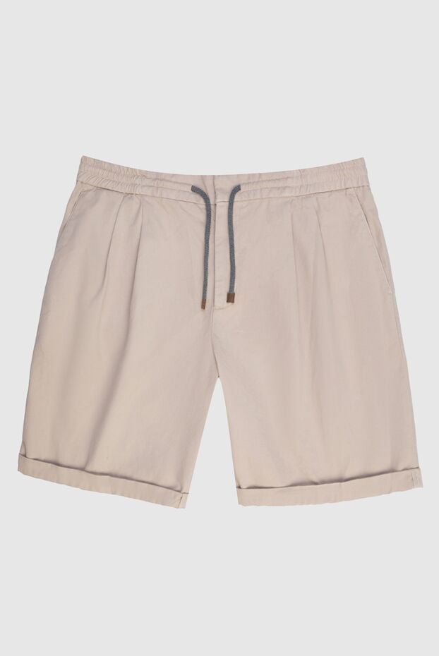 Beige cotton shorts for men - photo 1