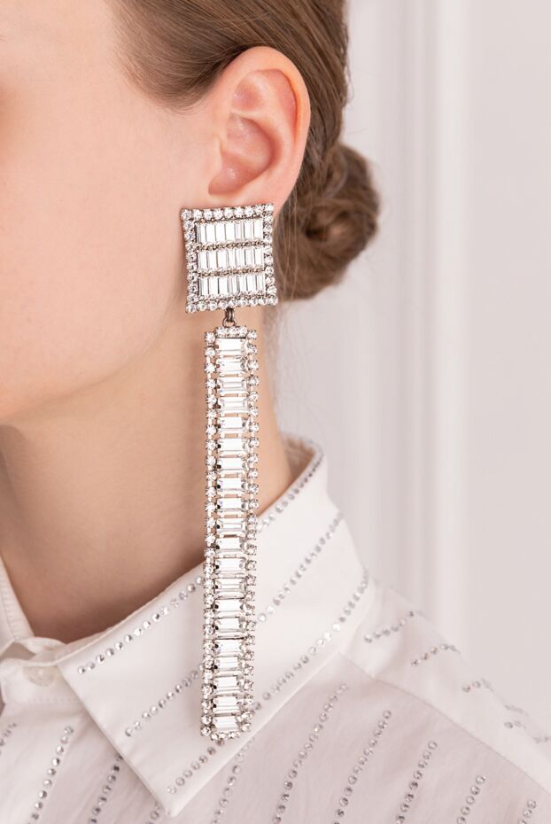 Alessandra Rich woman gray earrings for women buy with prices and photos 168932 - photo 2